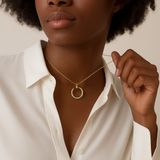 SPIJKER Guld Halskæde med Zirkoon