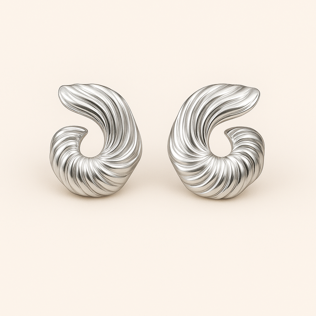 IRIS Guld Skulptur Øreringe