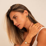 ESMERALDA Guld Kæde Øreringe