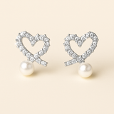 PAREL Hartjes Øreringe med Zirkon